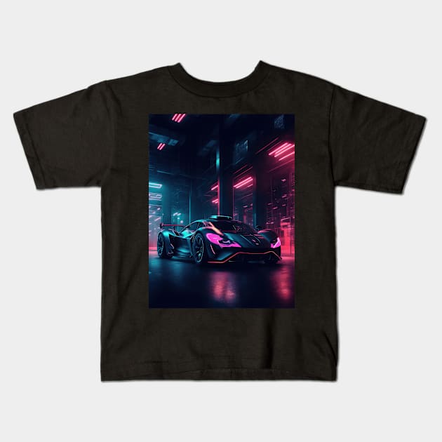 Underground Velocity Sports Car Kids T-Shirt by star trek fanart and more